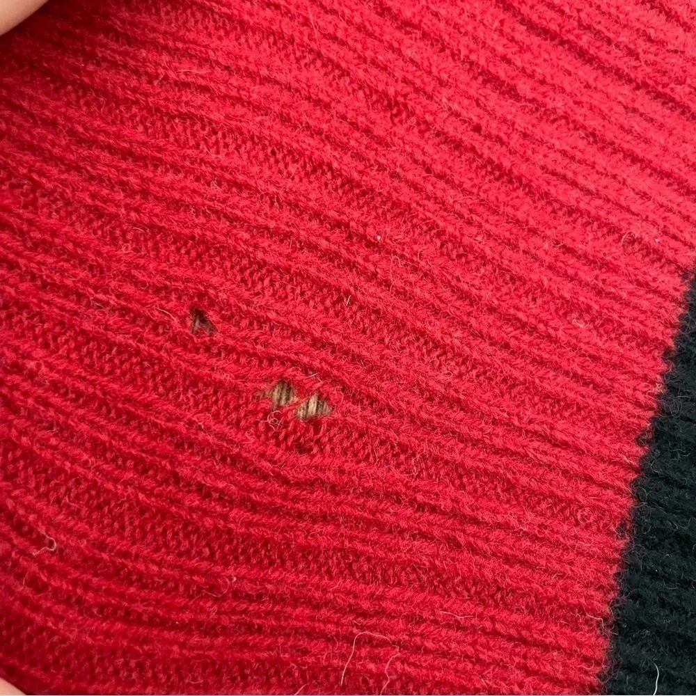 Gap Color Block Lambs Wool Scarf